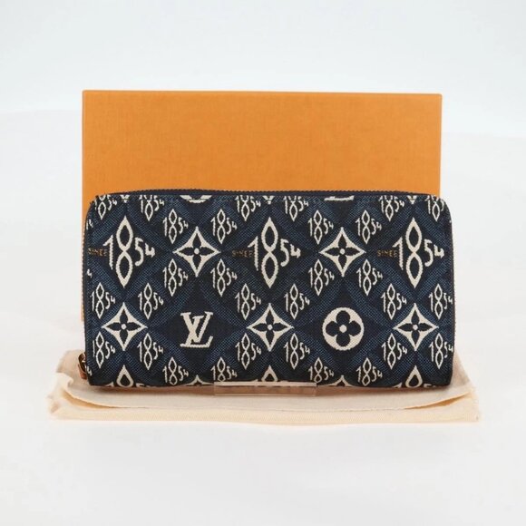 LOUIS VUITTON Monogram Jaguar Zippy Wallet Wallet Blue - Picture 1 of 16